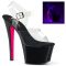 PLEASER SKY 308TT CLEAR NEON PINK HEEL