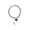 SILVER METAL COLLAR WITH HEART-SHAPED LOCK