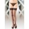 BLACK STOCKINGS W LACE AND SILICONE TOP
