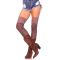 CROCHET KNIT KNEE SLOUCH SOCKS GREY